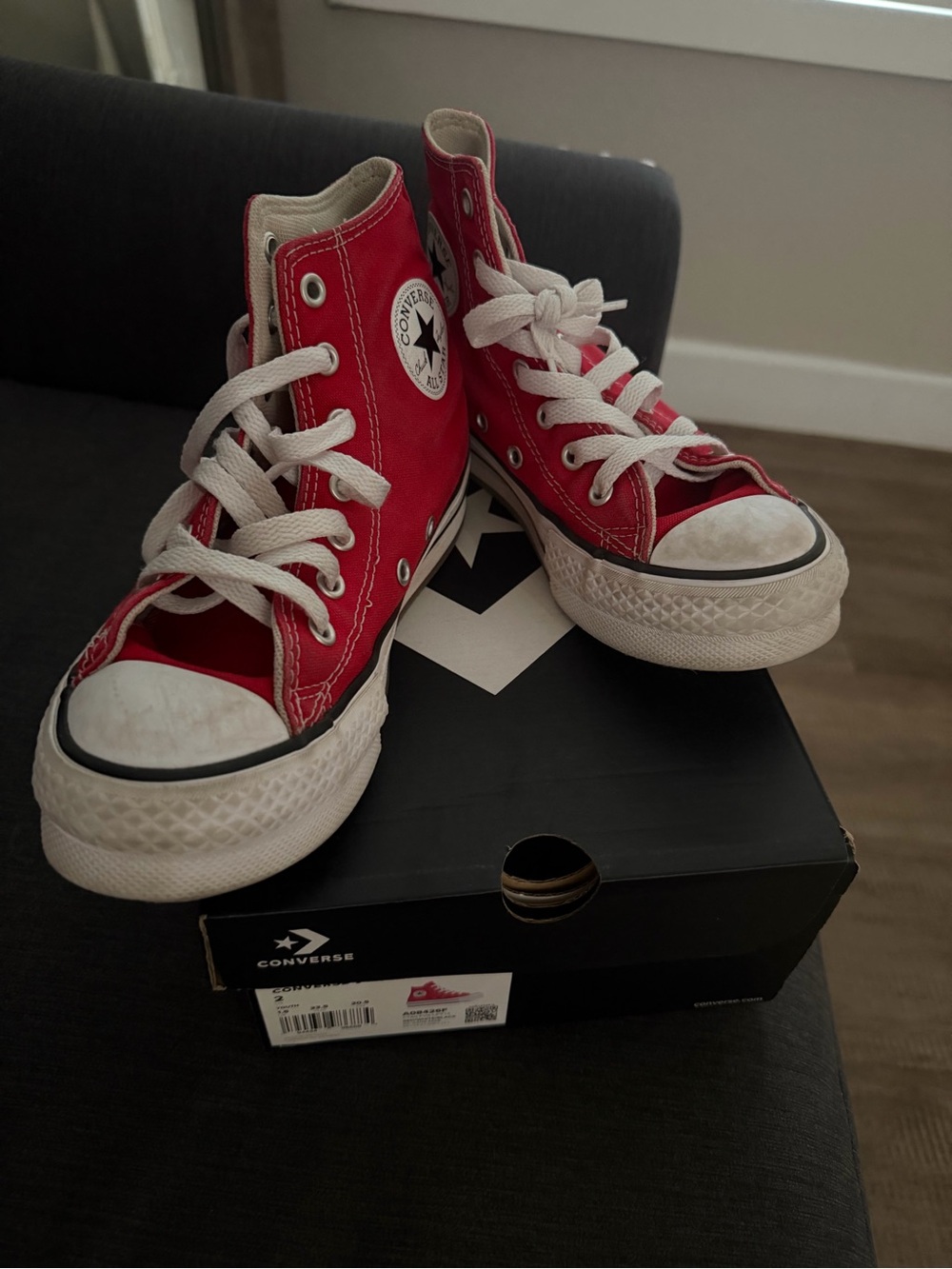 Converse Kids Red High Top Sneakers